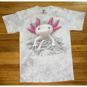 The Mountain T-Shirt MensLarge Axolotl Graphic TieDye 100% Cotton NWOT